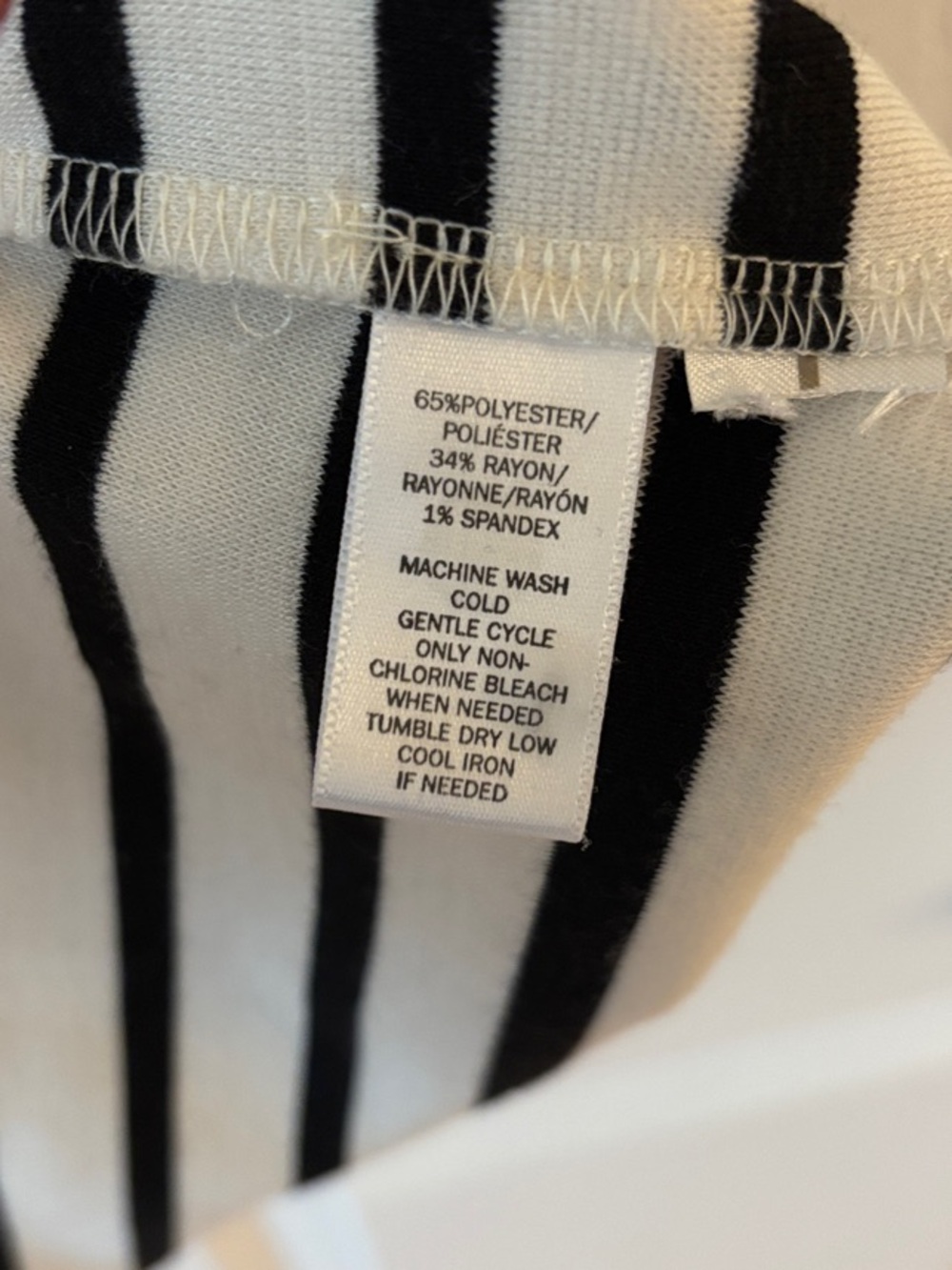 LOFT Black and White Striped Cap-Sleeve Midi Dress - Picture 4 of 4